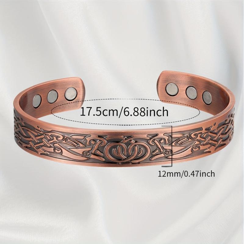 Magnetic Copper Bracelet Men Women Pure Copper Jewelry Gift Bangles