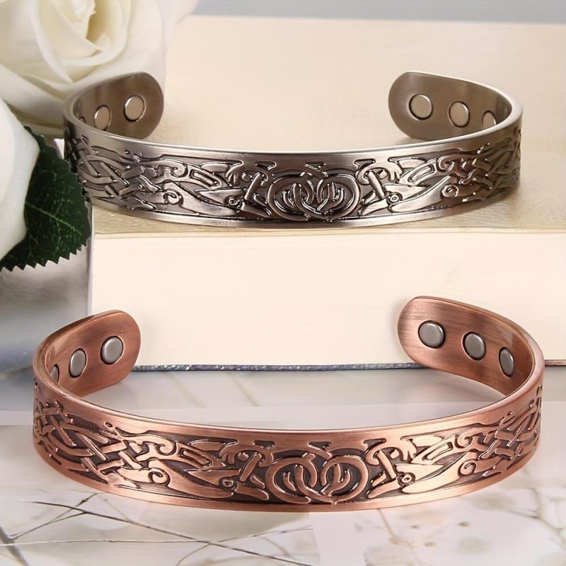 Magnetic Copper Bracelet Men Women Pure Copper Jewelry Gift Bangles