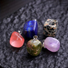 15pcs Mixed Irregular Natural Stone Agate Pendants for DIY Jewelry Making