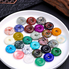 Natural Stone Bead Pendant Mixed Charm Agate Crystal Jewelry Making Necklace