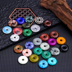 Natural Stone Bead Pendant Mixed Charm Agate Crystal Jewelry Making Necklace