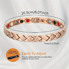 Women's Titanium Magnetic Bracelet Adjustable Length with Size Tool