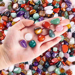 Healing Crystal Set Chakra Quartz Kit 0.55lb Natural Tumbled Stones