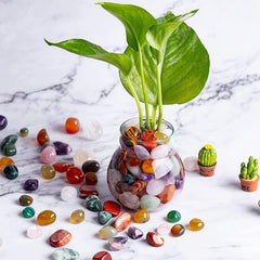 Healing Crystal Set Chakra Quartz Kit 0.55lb Natural Tumbled Stones