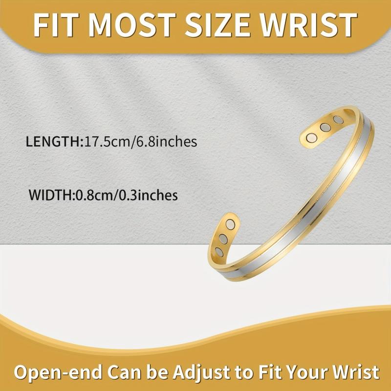 1pc Magnetic Copper Bracelet 99.99% Solid Copper Bracelets with Strong Magnets