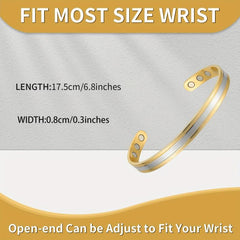 1pc Magnetic Copper Bracelet 99.99% Solid Copper Bracelets with Strong Magnets