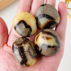 Natural Turtle Back Stone Handle Ornament Healing Crystal Stone Handle