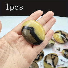 Natural Turtle Back Stone Handle Ornament Healing Crystal Stone Handle