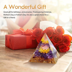 Positive Energy Orgone Pyramid Reduce Stress Chakra Healing Luck Crystals Gift
