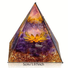 Positive Energy Orgone Pyramid Reduce Stress Chakra Healing Luck Crystals Gift
