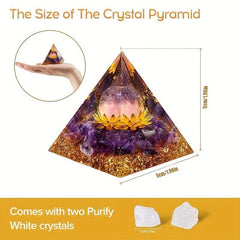 Positive Energy Orgone Pyramid Reduce Stress Chakra Healing Luck Crystals Gift