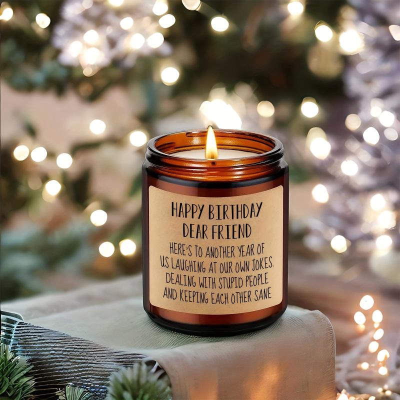 Scented Candles Aromatherapy Glass Jar Birthday Gift Women Bestie