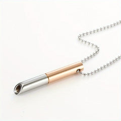 Stainless Steel Yoga Breathing Necklace Whistle Device for Men and Women