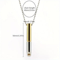 Stainless Steel Yoga Breathing Necklace Whistle Device for Men and Women