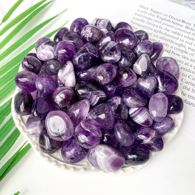 2LB 100g Amethyst Tumbled Polished Stones
