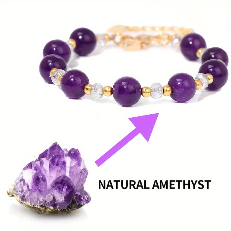 Natural Amethyst Hand Bracelet Energy Stone Bracelet Women's Bracelet