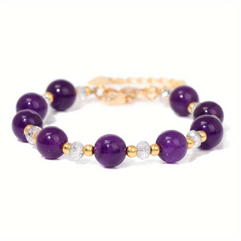 Natural Amethyst Hand Bracelet Energy Stone Bracelet Women's Bracelet