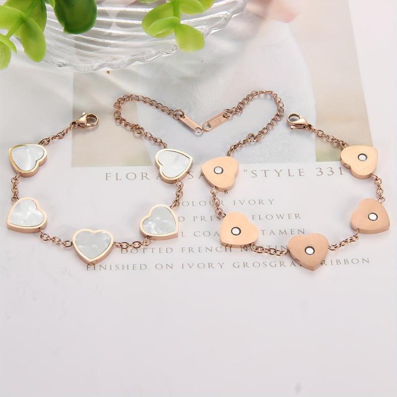 Love Heart Magnetic Bracelet for Women Mother of Pearl Shell Neodymium Magnets