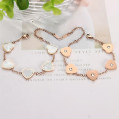 Love Heart Magnetic Bracelet for Women Mother of Pearl Shell Neodymium Magnets