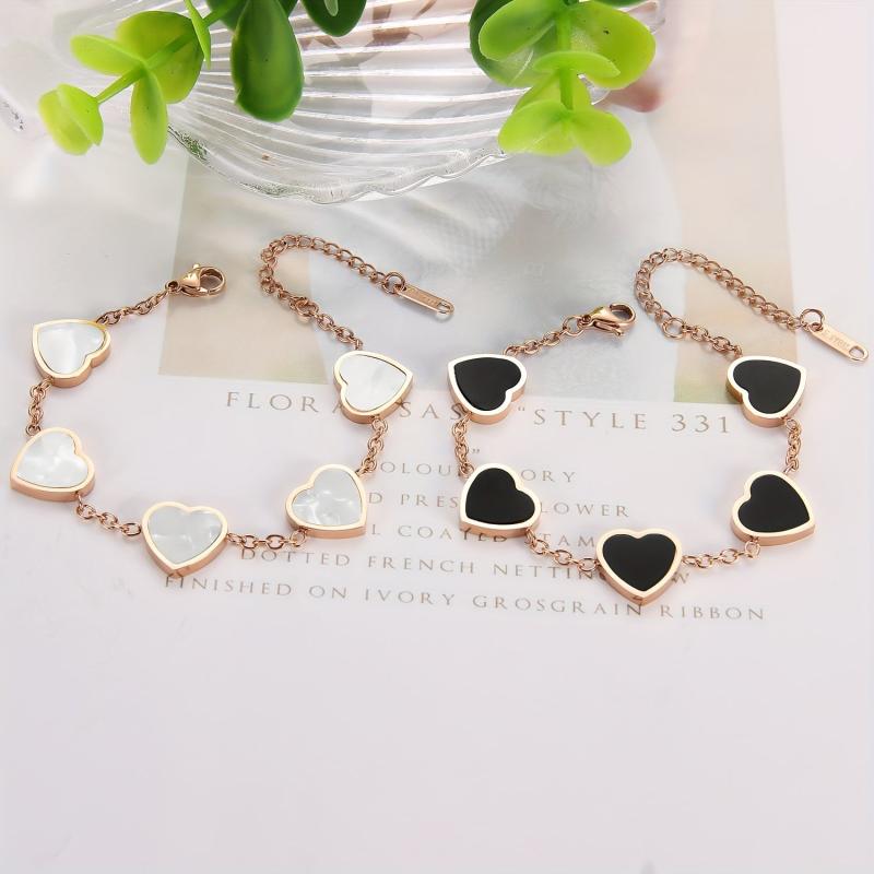 Love Heart Magnetic Bracelet for Women Mother of Pearl Shell Neodymium Magnets