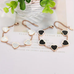 Love Heart Magnetic Bracelet for Women Mother of Pearl Shell Neodymium Magnets