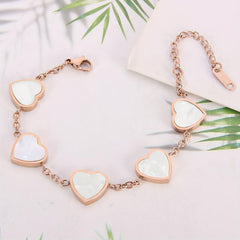 Love Heart Magnetic Bracelet for Women Mother of Pearl Shell Neodymium Magnets