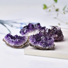 2pcs Amethyst Cluster Geode 100g Set Decorate Room with Beauty & Energy