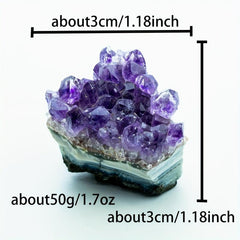 2pcs Amethyst Cluster Geode 100g Set Decorate Room with Beauty & Energy