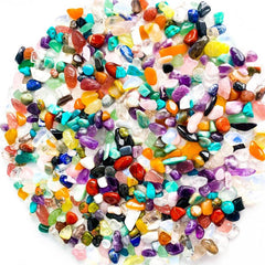 Mixed Crystal Chips Polished Stones for Jewelry Making and Decor