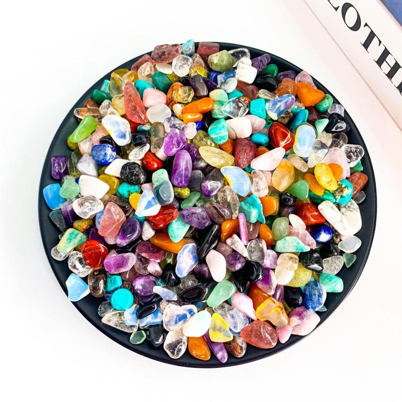 Mixed Crystal Chips Polished Stones for Jewelry Making and Decor