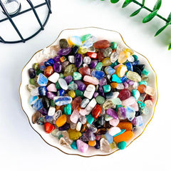 Mixed Crystal Chips Polished Stones for Jewelry Making and Decor
