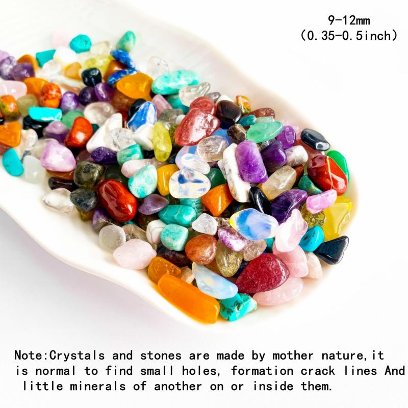 Mixed Crystal Chips Polished Stones for Jewelry Making and Decor
