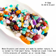 Mixed Crystal Chips Polished Stones for Jewelry Making and Decor