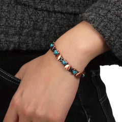 Women's Turquoise Heart Magnetic Adjustable Bracelet Gift