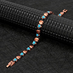 Women's Turquoise Heart Magnetic Adjustable Bracelet Gift