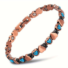 Women's Turquoise Heart Magnetic Adjustable Bracelet Gift