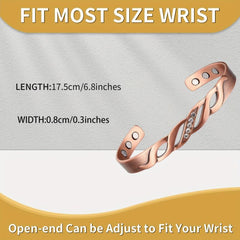 Women Copper Bracelet Ultra Strength Magnet Copper Magnetic Bracelets For Women