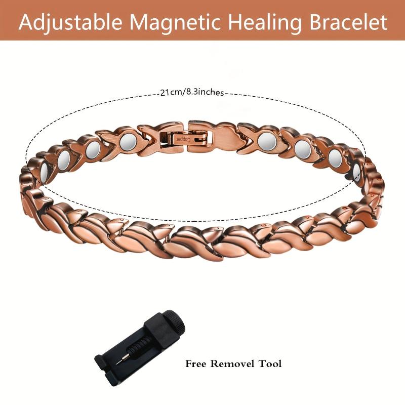 Magnetic Copper Bracelet for Women with Magnets 99.99% Solid Copper