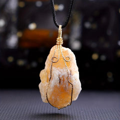 Natural Amethyst Stone Pendant Necklace Healing Crystal Gemstone Jewelry