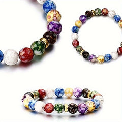 Yoga Bracelet Crystals Natural Gemstones Beads Bangle