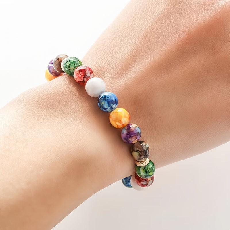 Yoga Bracelet Crystals Natural Gemstones Beads Bangle