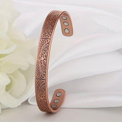 2 Pack Magnetic Copper Bracelets For Women And Men - 99.9% Copper Cuff Bangle