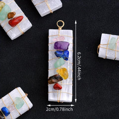 3pcs 7 Chakra Gypsum Pendant Selenite Crystal Stick for Healing Energy
