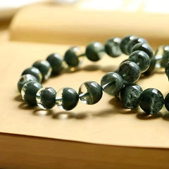 Green Ghost Crystal Bracelet - Women's Single Loop Ball Elastic Bracelet