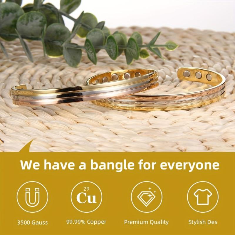 Copper Magnetic Bracelet for Men Women - Solid Copper Jewelry