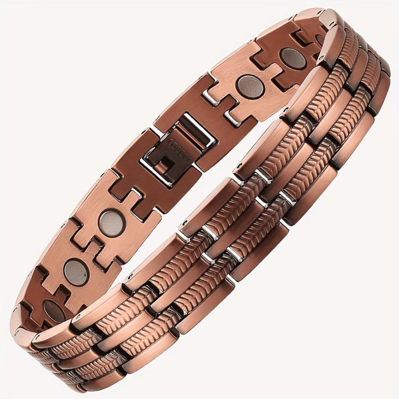 Copper Men's Magnetic Bracelet Adjustable Size Copper Jewelry Gift