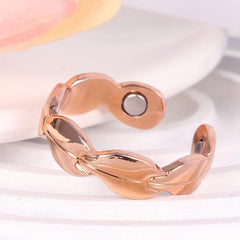 Adjustable Copper Magnetic Rings for Women - Set of 2