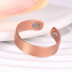 Adjustable Copper Magnetic Rings for Women - Set of 2