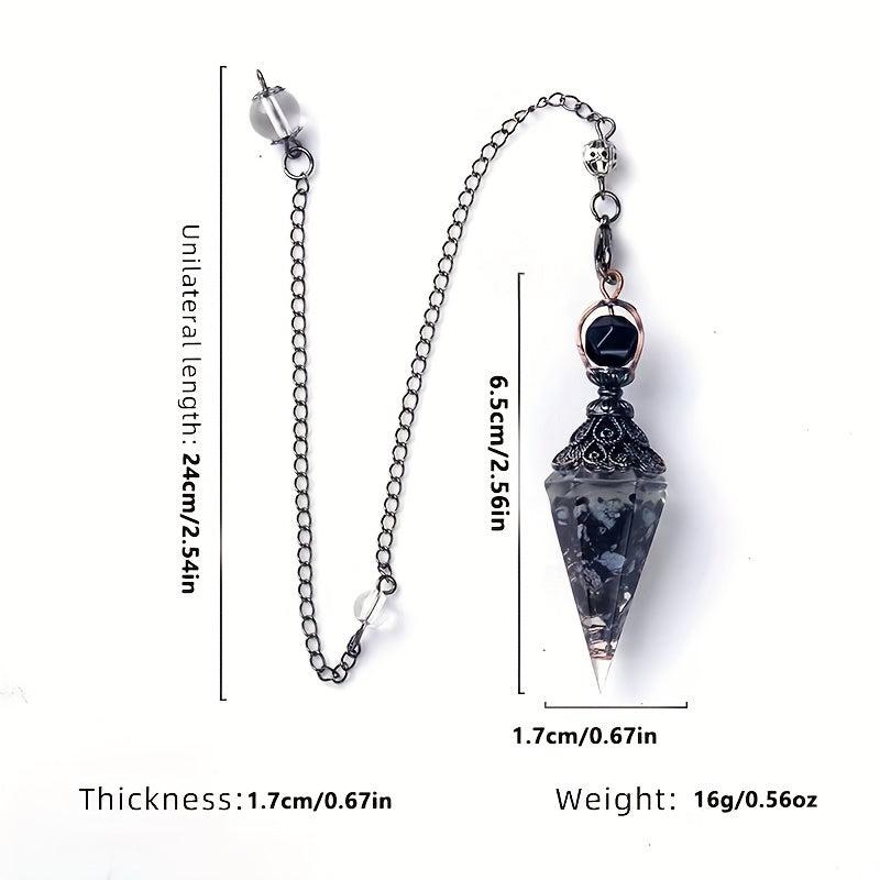 Natural 7 Chakra Crystal Pendulum Reiki Gem Chip Orgone Pendulum