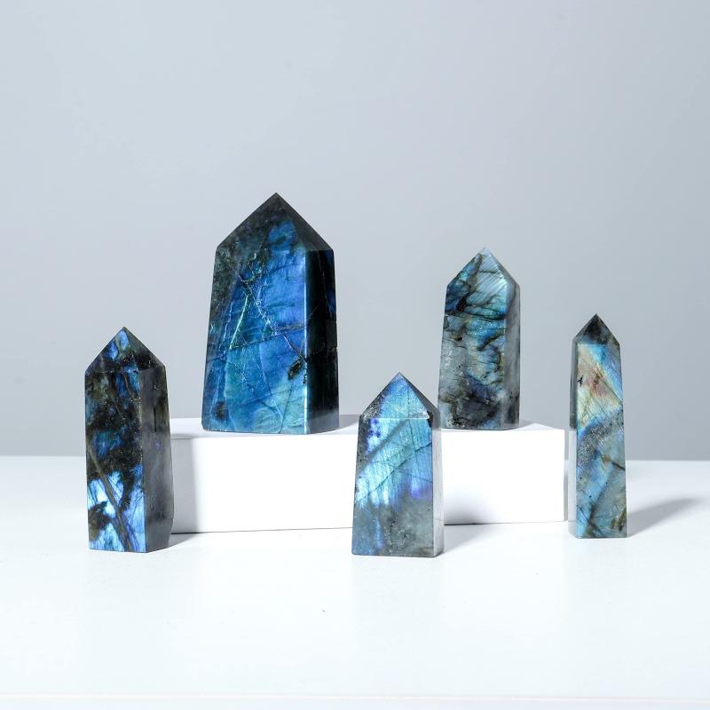 Labradorite Healing Crystal Mini Tetrahedral Wand Single Point Crystal Tower